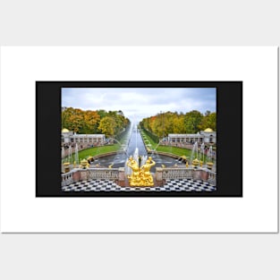 Imperial Peterhof Fountains Russia Posters and Art